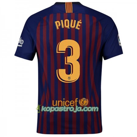 Billiga Fotbollströjor FC Barcelona Pique 3 Hemma tröja 2018/19 Kortärmad